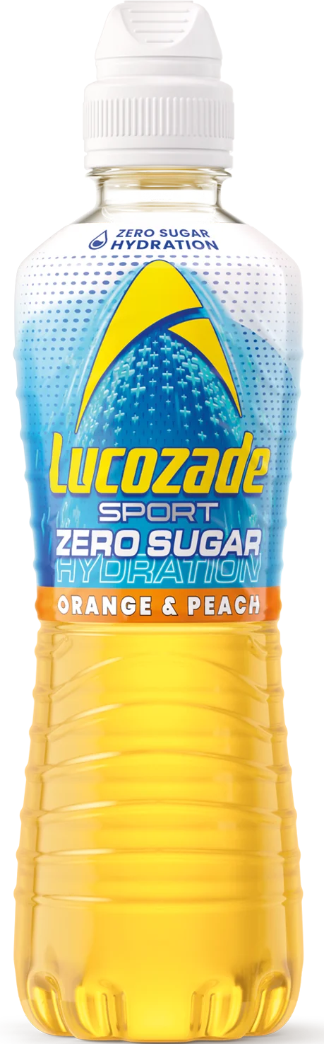 Lucozade Orange & <br> Peach Zero